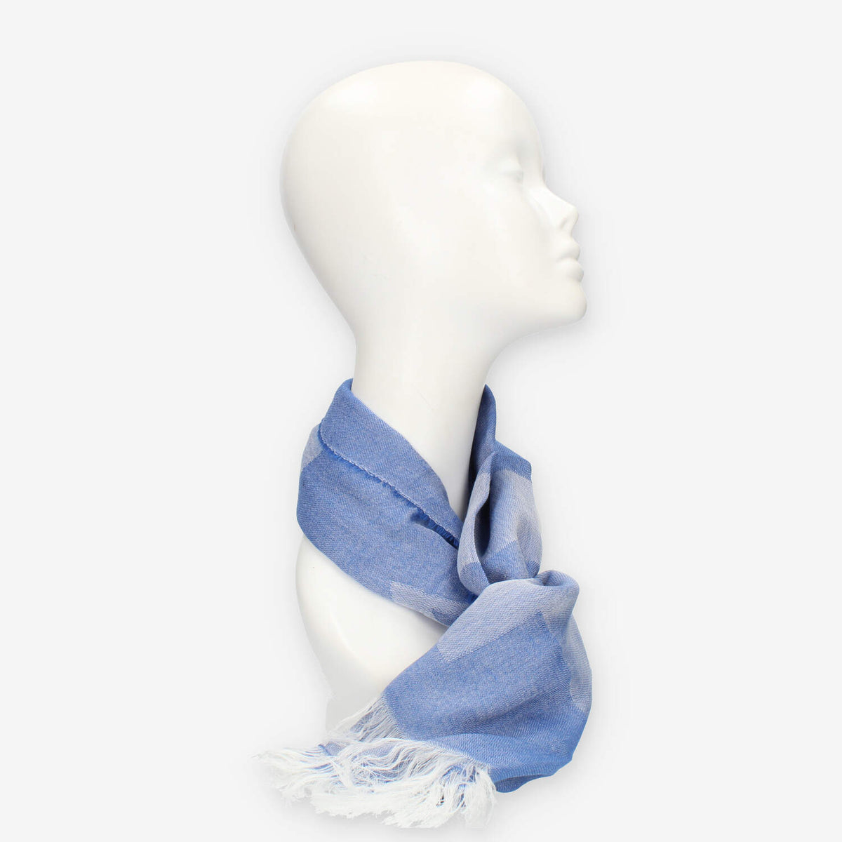 Alviero Martini Prima Classe Sciarpa rettangolare blu con logo grande