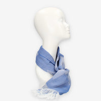 Alviero Martini Prima Classe Sciarpa rettangolare blu con logo grande