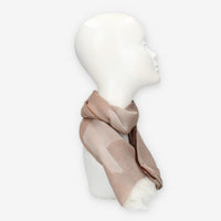 Alviero Martini Prima Classe Sciarpa rettangolare taupe con logo grande