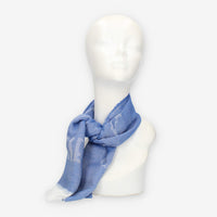 Alviero Martini Prima Classe Sciarpa blu rettangolare Geo Filetto
