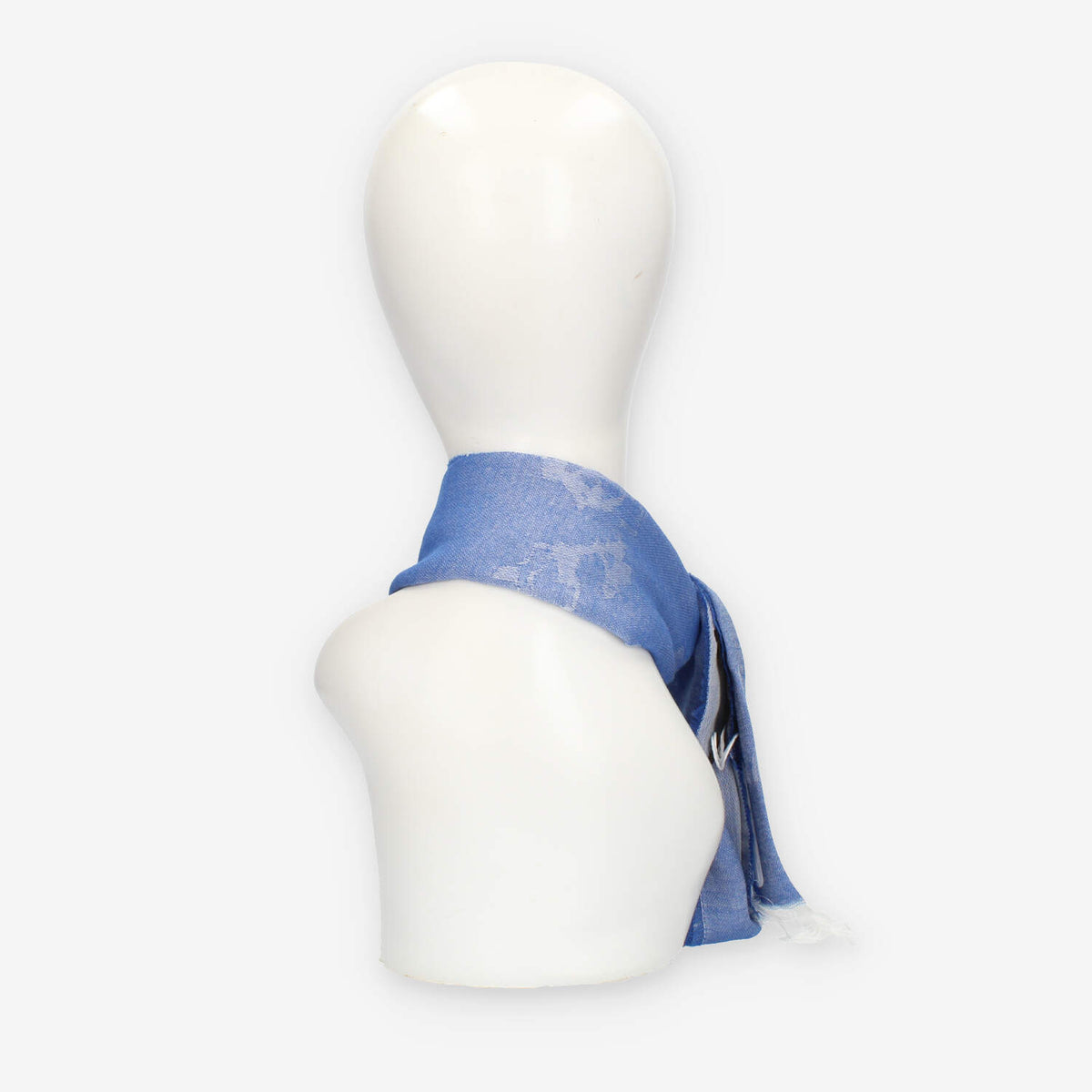 Alviero Martini Prima Classe Sciarpa blu rettangolare Geo Filetto