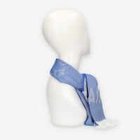 Alviero Martini Prima Classe Sciarpa blu rettangolare Geo Filetto