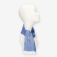 Alviero Martini Prima Classe Sciarpa blu rettangolare Geo Filetto