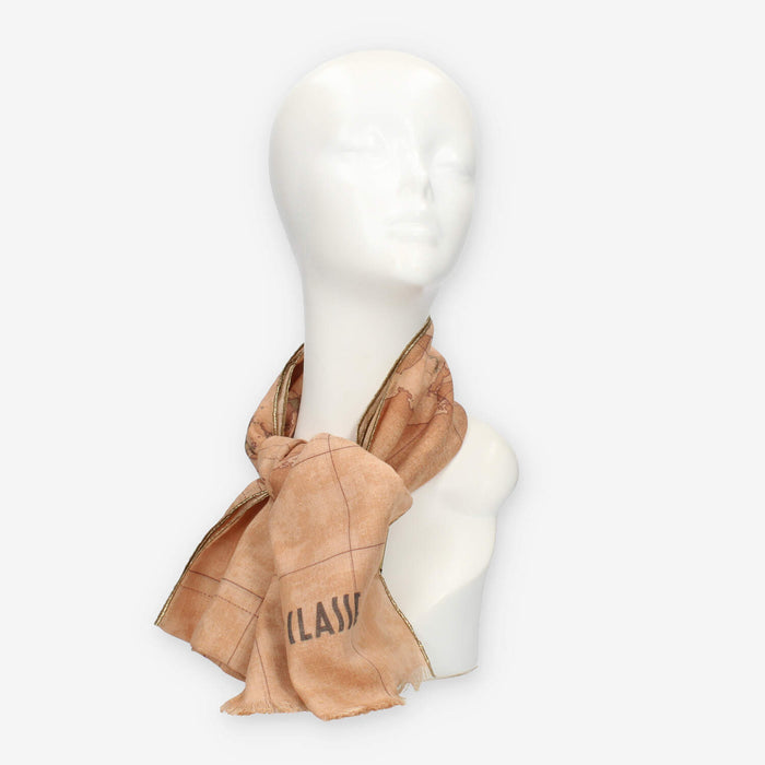 Alviero Martini Prima Classe Sciarpa rettangolare Geo Classic con bordo lurex