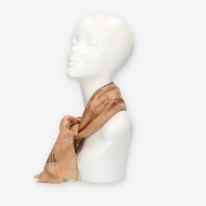 Alviero Martini Prima Classe Sciarpa rettangolare Geo Classic con bordo lurex