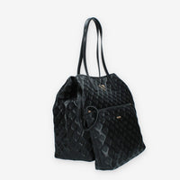 Guess Vikky Borsa shopping grande logata nera con pochette staccabile