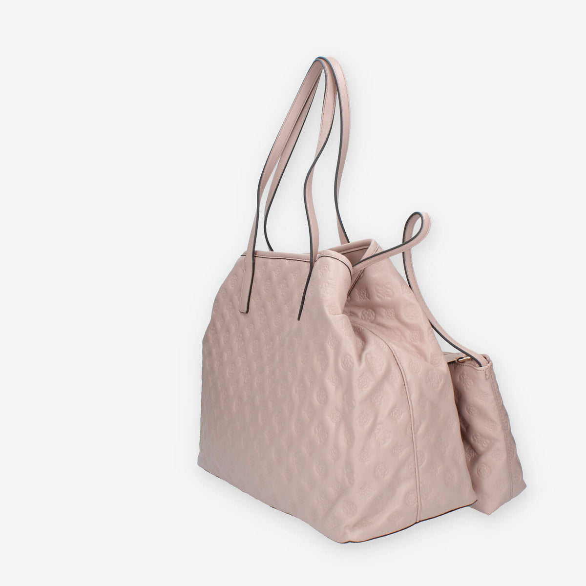 Guess Vikky Borsa shopping grande logata rosa con pochette staccabile
