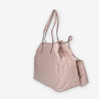 Guess Vikky Borsa shopping grande logata rosa con pochette staccabile