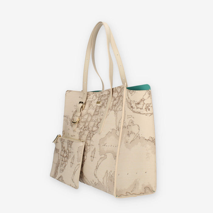 Alviero Martini Prima Classe Borsa a spalla Geo Safari con fodera verde