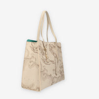 Alviero Martini Prima Classe Borsa a spalla Geo Safari con fodera verde