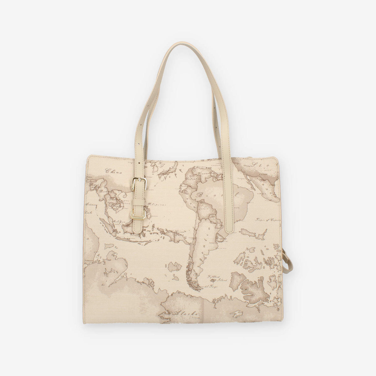 Alviero Martini Prima Classe Borsa a spalla Geo Safari con fodera verde