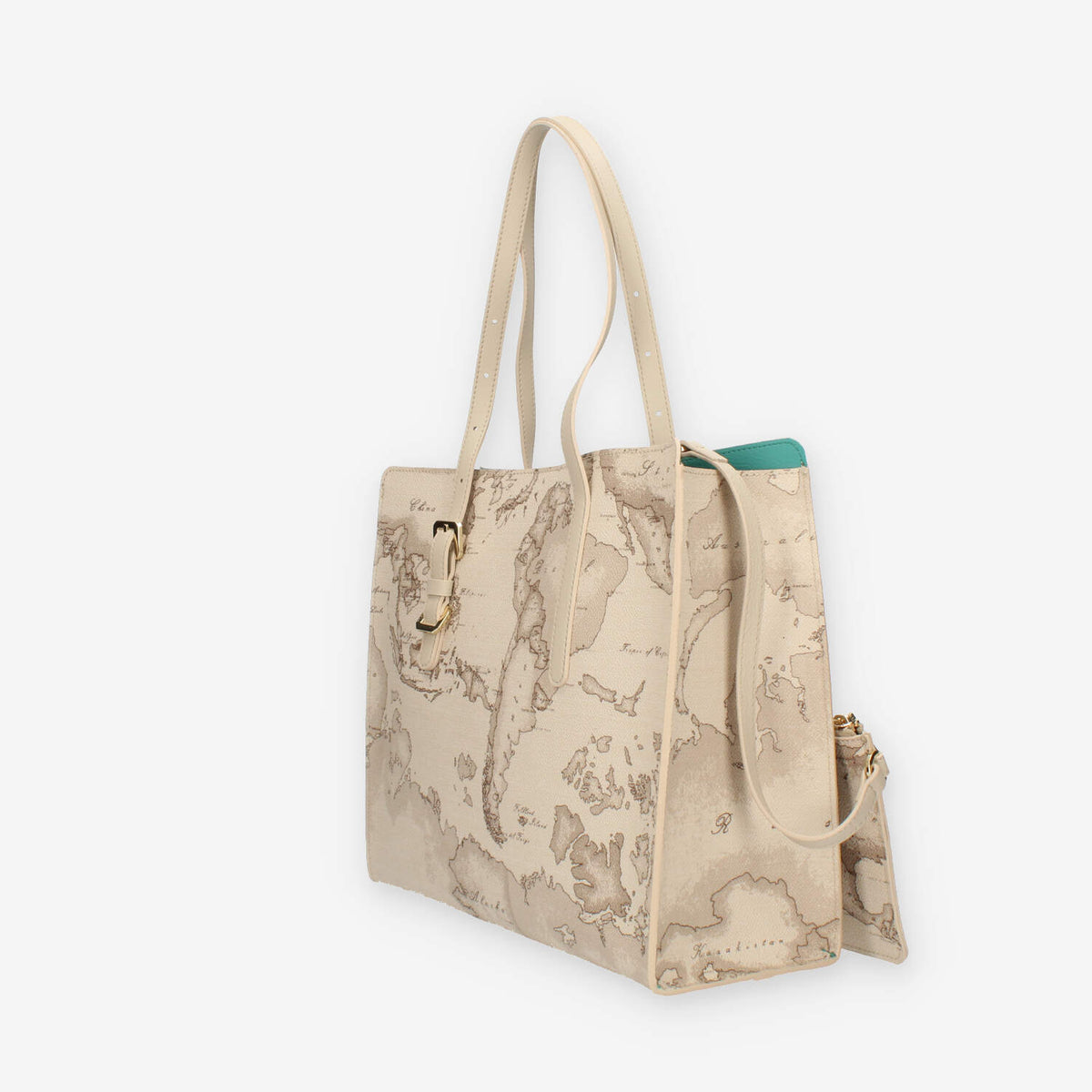 Alviero Martini Prima Classe Borsa a spalla Geo Safari con fodera verde