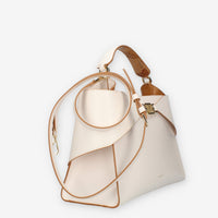 Alviero Martini Prima Classe Borsa a mano a 3 scomparti in pelle avorio