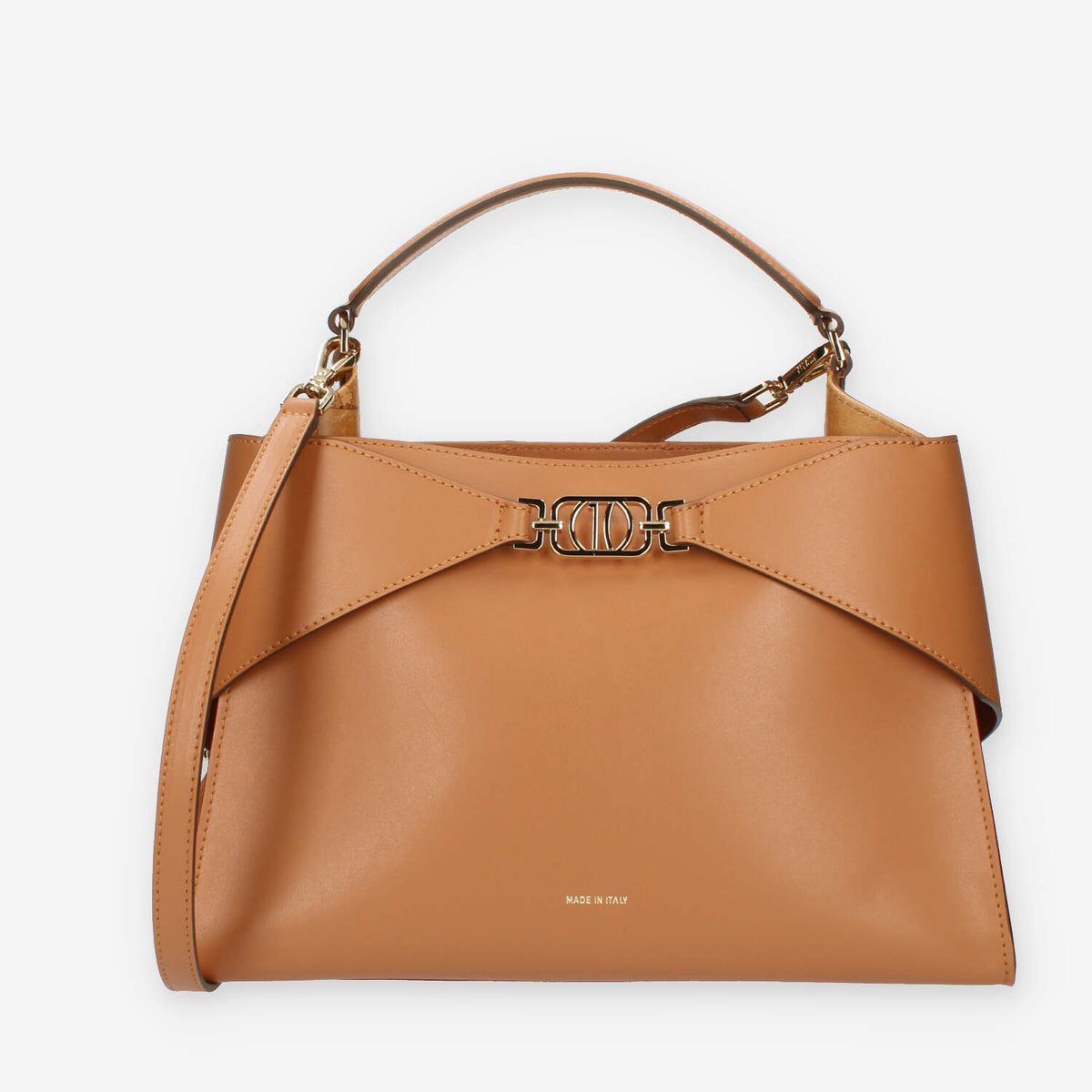 Alviero Martini Prima Classe Borsa a mano a 3 scomparti in pelle cuoio
