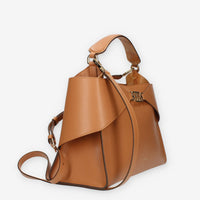 Alviero Martini Prima Classe Borsa a mano a 3 scomparti in pelle cuoio