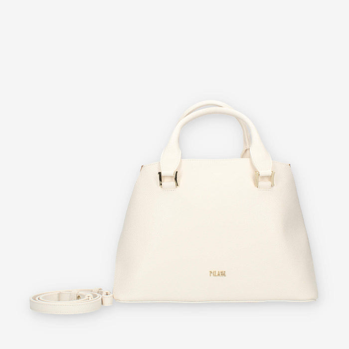 Alviero Martini Prima Classe Borsa a mano a 2 scomparti avorio e Geo Classic