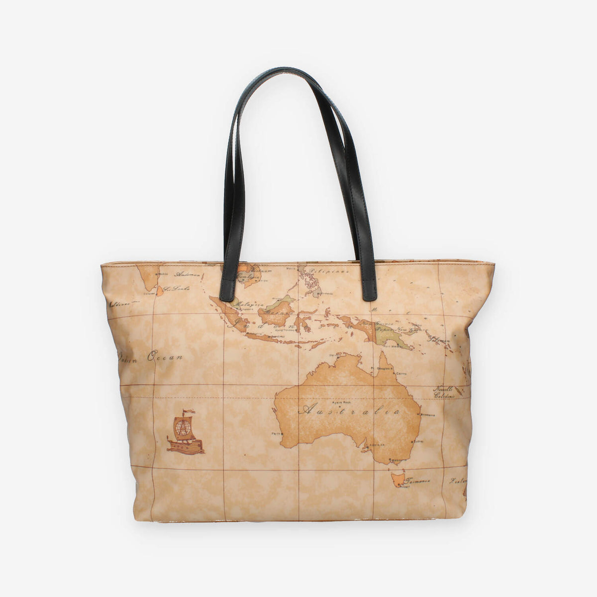Alviero Martini Prima Classe Shopping in tessuto Soft Geo Classic e nero