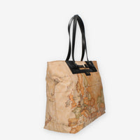 Alviero Martini Prima Classe Shopping in tessuto Soft Geo Classic e nero