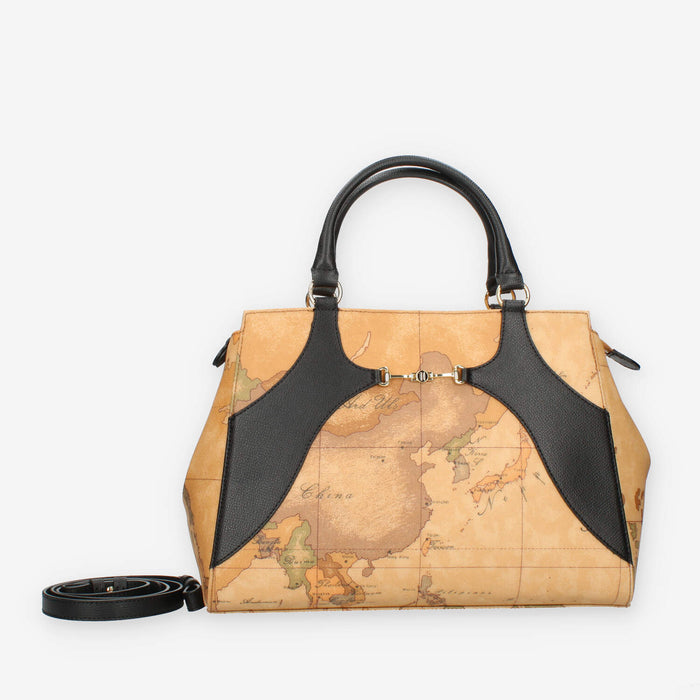 Alviero Martini Prima Classe Borsa a mano con tracolla Geo Classic e nera