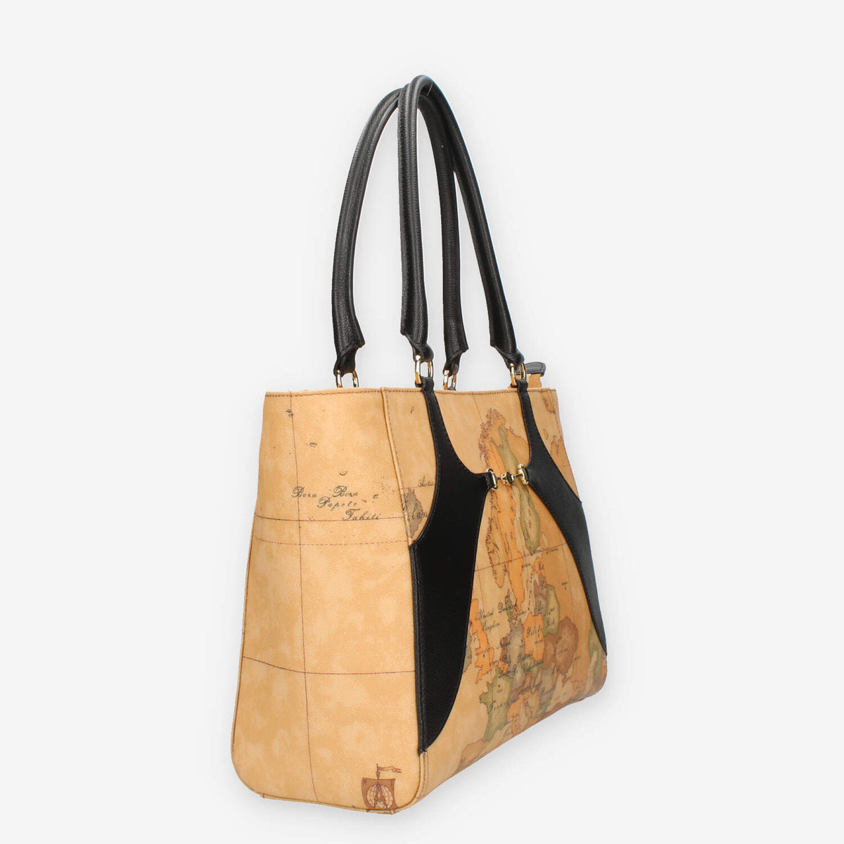 Alviero Martini Prima Classe Borsa modello shopping Geo Classic e nera