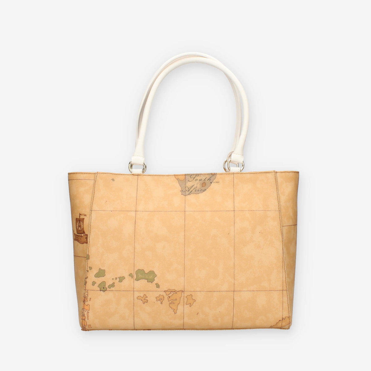 Alviero Martini Prima Classe Borsa modello shopping Geo Classic e avorio