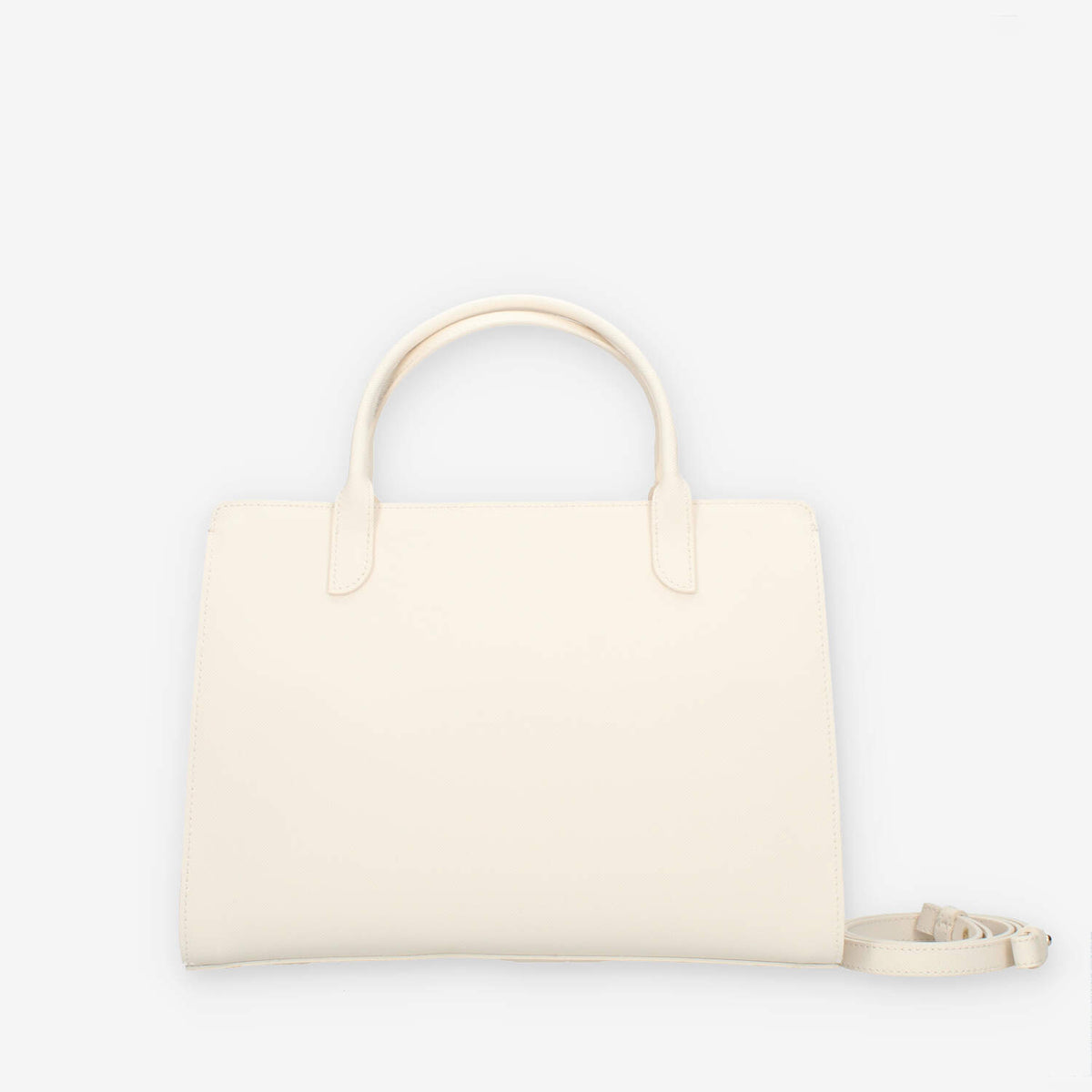Alviero Martini Prima Classe Borsa a mano a 3 scomparti in saffiano avorio e Geo Classic