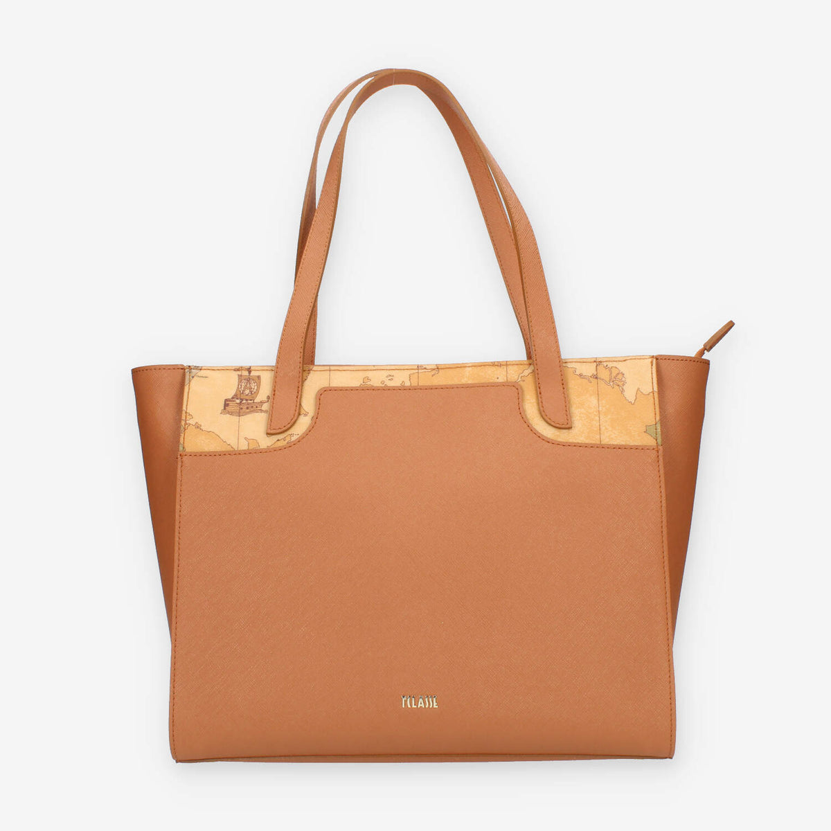 Alviero Martini Prima Classe Borsa modello shopping in saffiano cuoio e Geo Classic