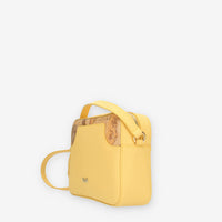 Alviero Martini Prima Classe Borsetta a tracolla in saffiano giallo e Geo Classic