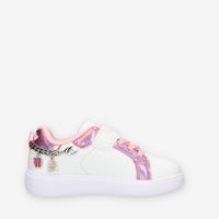 Lelli Kelly Gioiello Sneakers basse bianche e rosa da bimba con applicazioni e strass