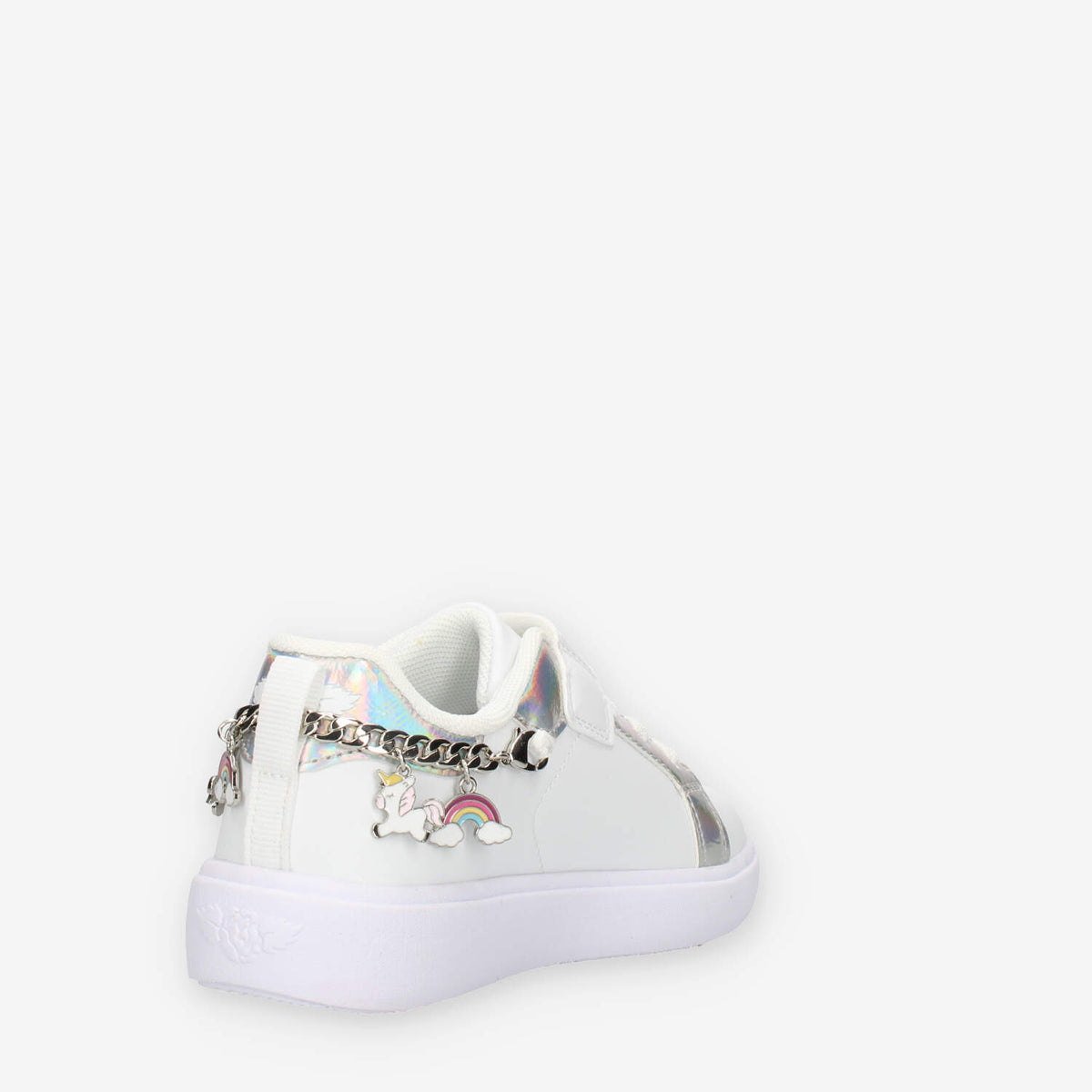 Lelli Kelly Gioiello Sneakers basse bianche e argento da bimba con applicazioni e strass