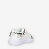 Lelli Kelly Gioiello Sneakers basse bianche e argento da bimba con applicazioni e strass