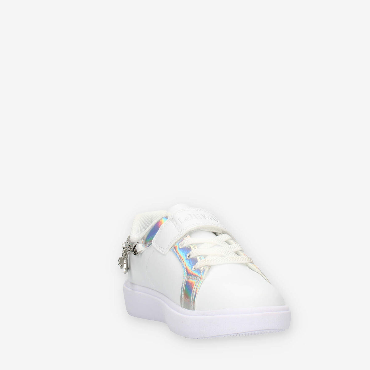 Lelli Kelly Gioiello Sneakers basse bianche e argento da bimba con applicazioni e strass