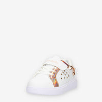 Lelli Kelly Gioiello Sneakers basse bianche e rame da bimba con applicazioni e strass