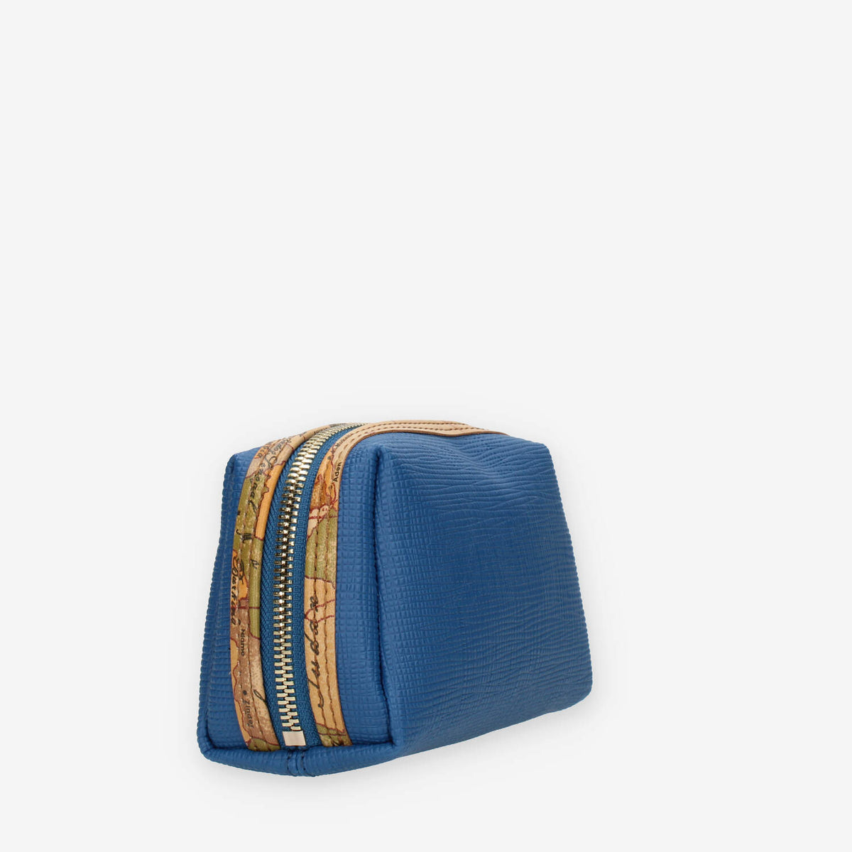 Alviero Martini Prima Classe Beauty case piccolo blu e Geo Classic