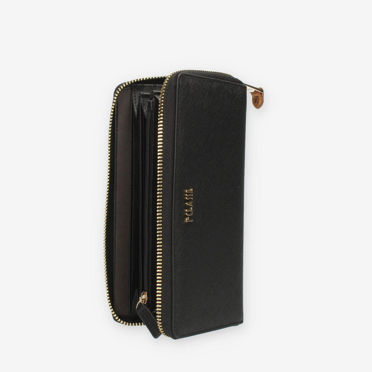 Alviero Martini Prima Classe Portafogli grande nero con zip