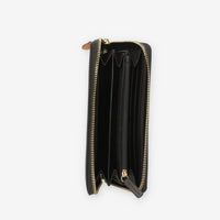 Alviero Martini Prima Classe Portafogli in pelle nera con zip