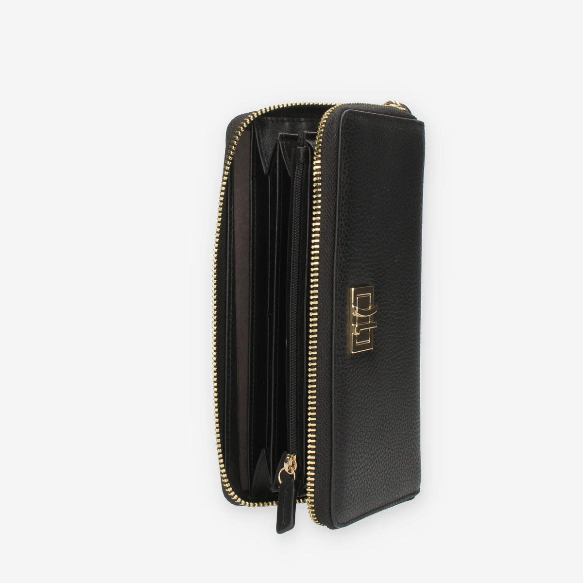Alviero Martini Prima Classe Portafogli in pelle nera con zip