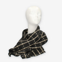 Marc Ellis Mes 190 Sciarpa nera e beige a fantasia