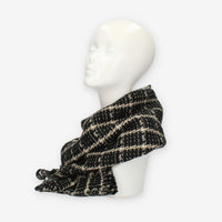 Marc Ellis Mes 190 Sciarpa nera e beige a fantasia