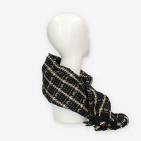 Marc Ellis Mes 190 Sciarpa nera e beige a fantasia
