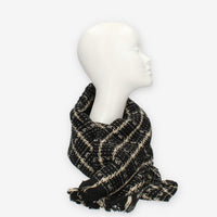 Marc Ellis Mes 190 Sciarpa nera e beige a fantasia
