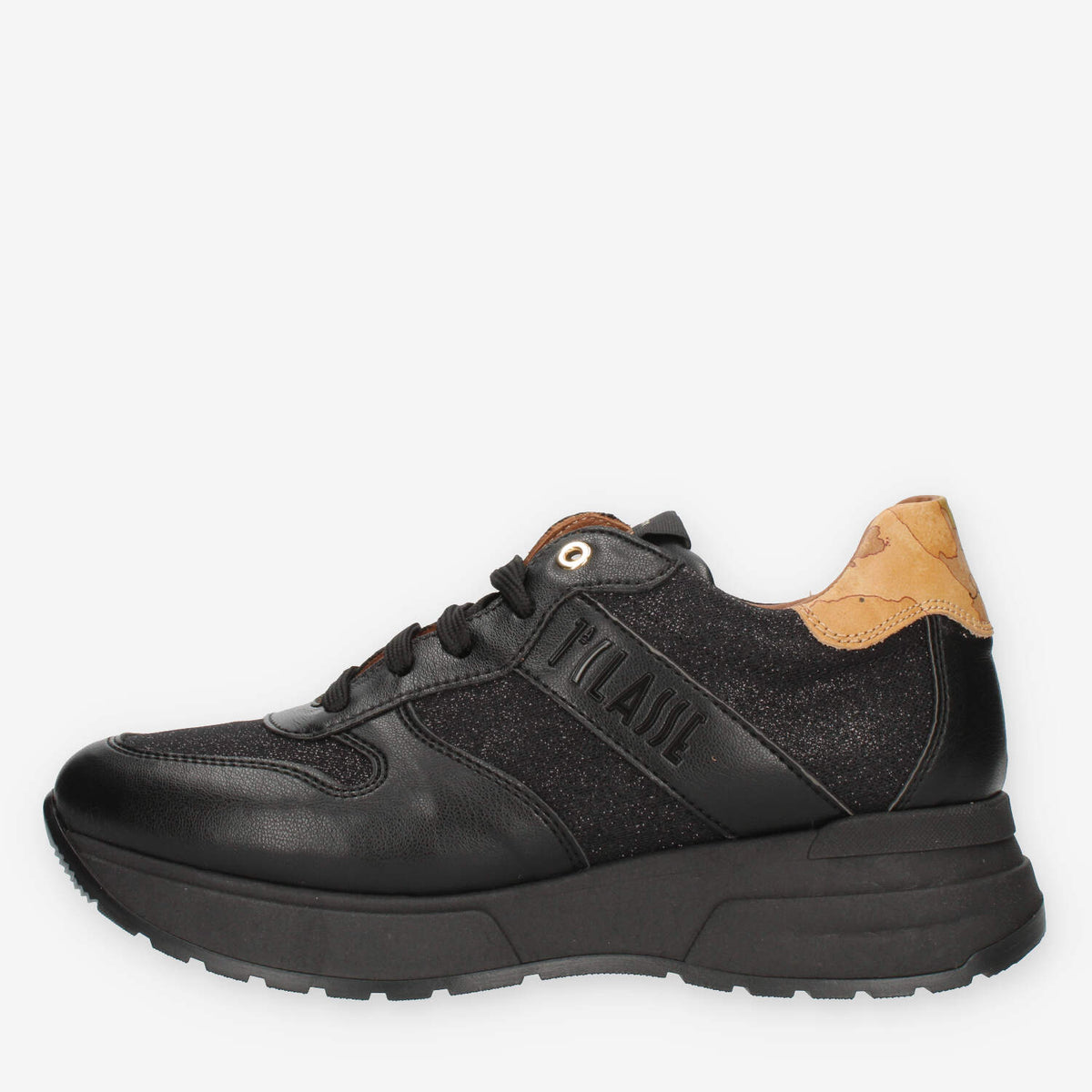 Alviero Martini Prima Classe Sneakers nere e Geo Classic glitterate