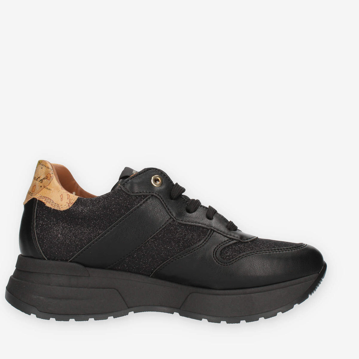 Alviero Martini Prima Classe Sneakers nere e Geo Classic glitterate