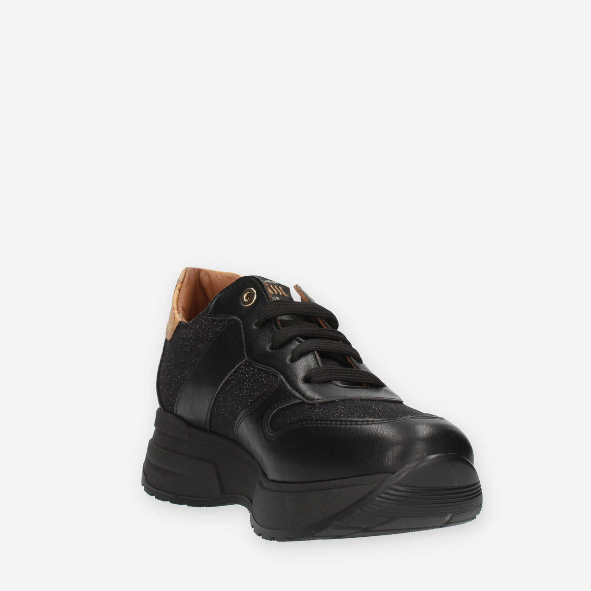 Alviero Martini Prima Classe Sneakers nere e Geo Classic glitterate
