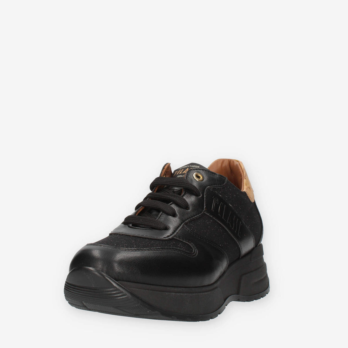 Alviero Martini Prima Classe Sneakers nere e Geo Classic glitterate