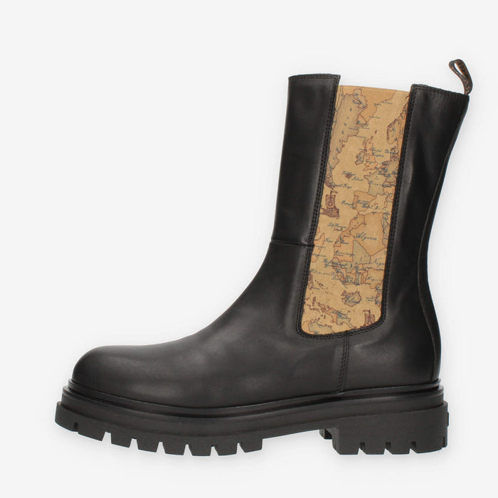 Alviero Martini Prima Classe Stivaletti neri con elastico Geo Classic