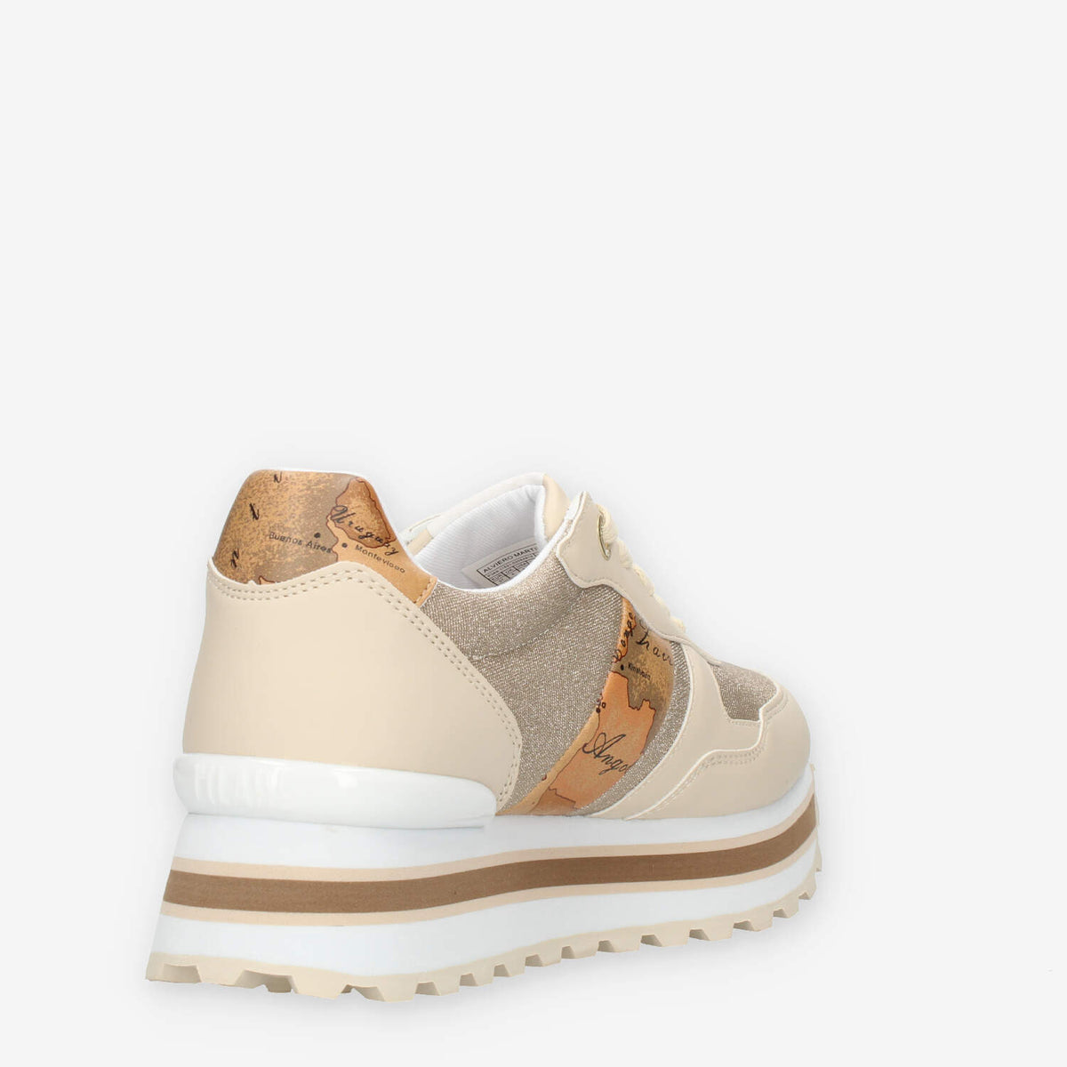 Alviero Martini Sneakers linea junior beige e Geo Classic con glitter