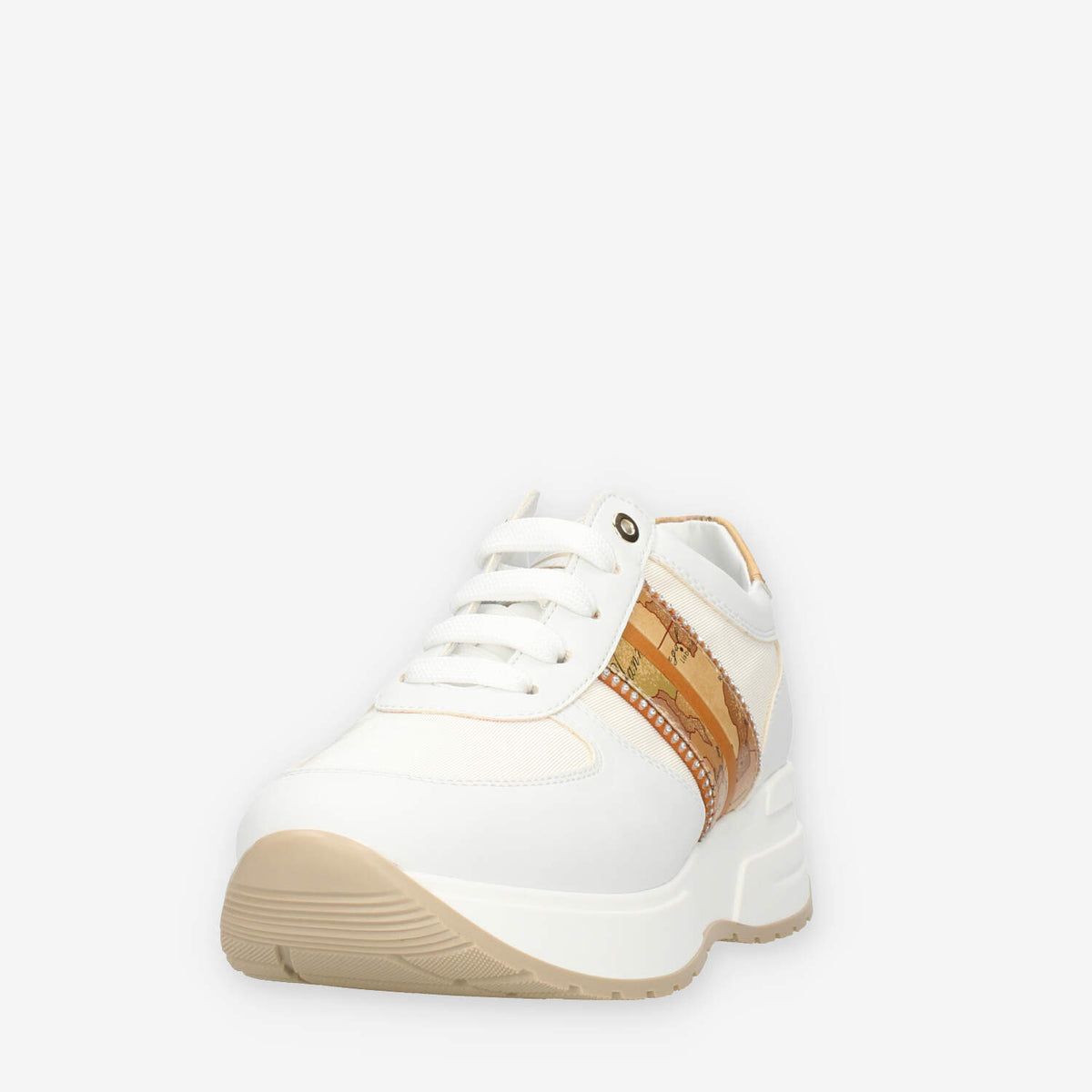 Alviero Martini Sneakers linea junior bianche e Geo Classic con strass