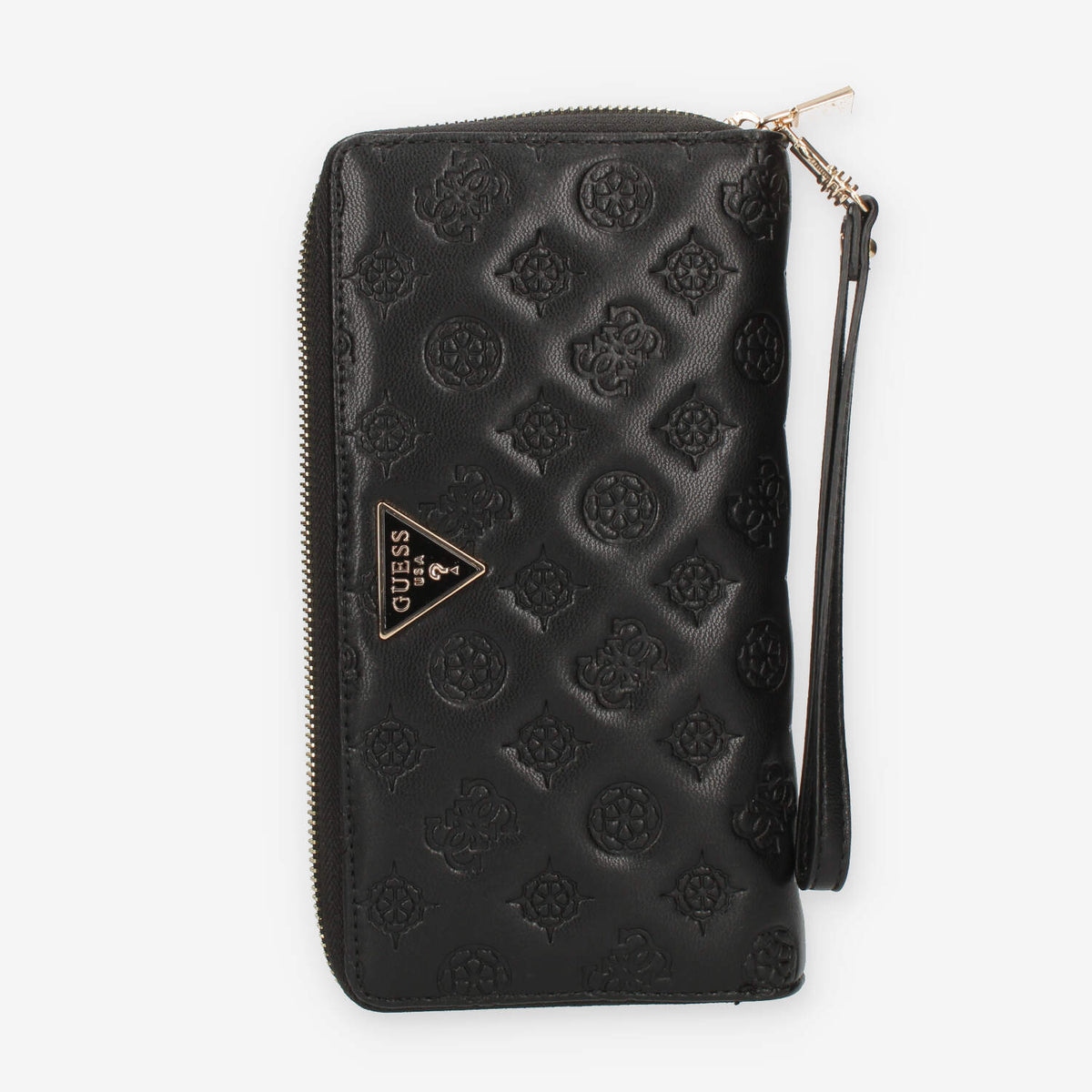 Guess La Femme Portafogli nero logato con zip e polsiera
