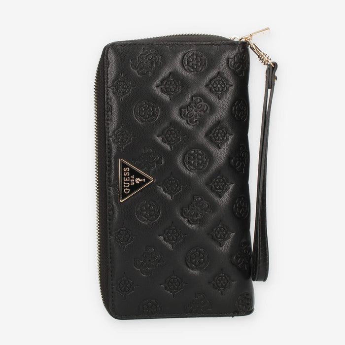 Guess La Femme Portafogli nero logato con zip e polsiera